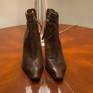 Nine West Brown leather booties. Never Worn